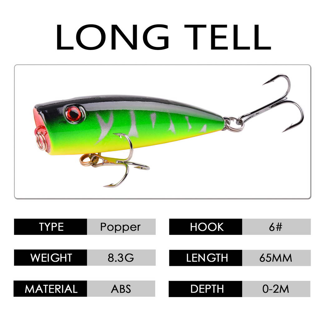 5 pz 9g 7cm Popper esche da pe - Fishing Lure Popper recensione e prezzo
