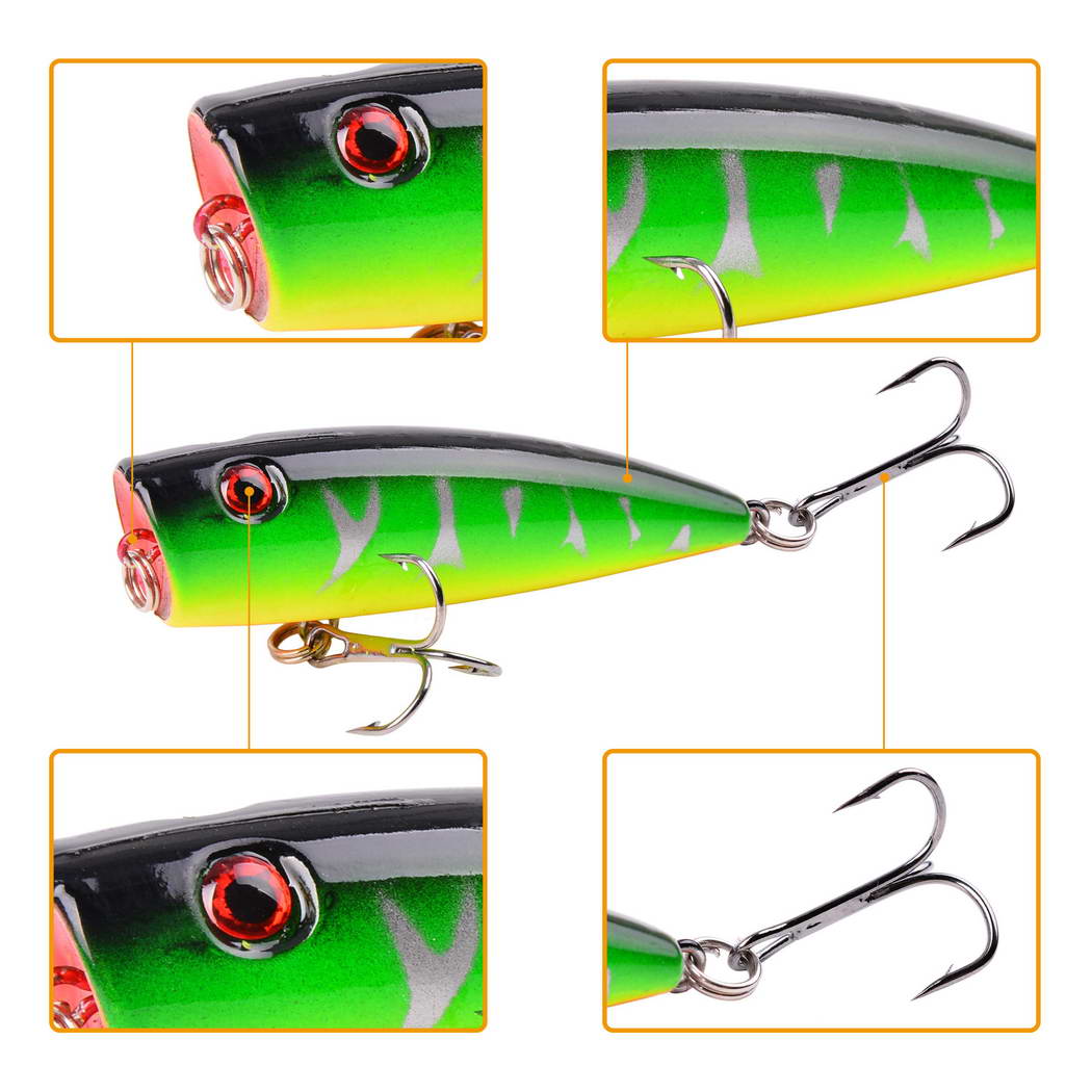 5 pz 9g 7cm Popper esche da pe - Fishing Lure Popper recensione e prezzo