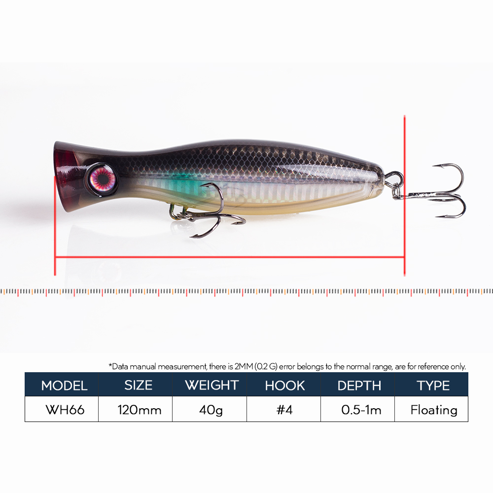 Hanlin Topwater Popper 120mm/4 - Fishing Lure Popper recensione e prezzo